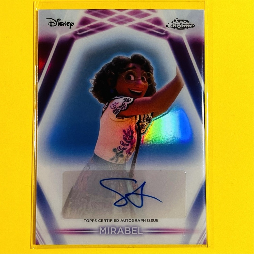 2026 Topps‎ Disney Neon Mirabel Topps Chrome Neon Etch Autograph CNA-SB Auto
